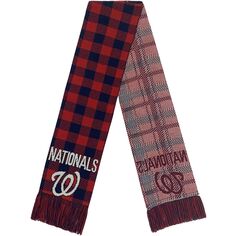 FOCO Washington Nationals Клетчатый шарф с цветными блоками Unbranded
