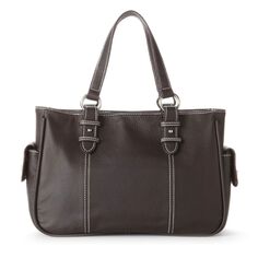 Изящная кожаная сумка-шоппер AmeriLeather AmeriLeather, темно-коричневый