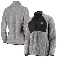 Женский пуловер из шерпы с объемным принтом Antigua Grey Atlanta United FC Antigua