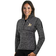Женский пуловер среднего веса Antigua Oakland Athletics Fortune Antigua