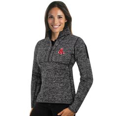 Женский пуловер среднего веса Antigua Boston Red Sox Fortune Antigua