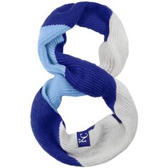 Женский вязаный шарф бесконечности Kansas City Royals с цветными блоками Unbranded