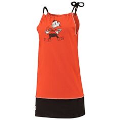 Женская жареная одежда оранжевого цвета, экологически чистое винтажное платье-майка Cleveland Browns Unbranded