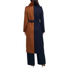 Женское классическое длинное пальто с колор-блоками Badgley Mischka Terryl Badgley Mischka