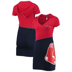 Женское платье с капюшоном красного/темно-синего цвета Boston Red Sox Unbranded