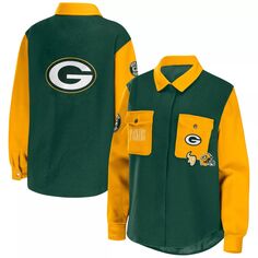 Женская одежда Erin Andrews Зеленая куртка-рубашка на пуговицах Green Bay Packers Unbranded