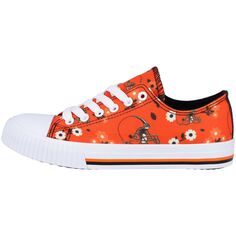 Женские парусиновые туфли FOCO Orange Cleveland Browns с цветочным принтом Unbranded