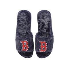 Женские темно-синие тапочки FOCO Boston Red Sox со стразами Unbranded