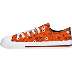 Женские парусиновые туфли FOCO Orange Denver Broncos с цветочным принтом Unbranded