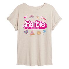 Детская струящаяся футболка Barbie The Movie Icons Barbie, бежевый