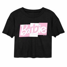 Укороченная футболка с логотипом и логотипом для юниоров Barbie Barbie
