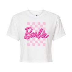 Укороченная футболка с рисунком в клетку Barbie Juniors&apos; Barbie