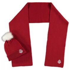 Женский комплект из вязаной шапки и шарфа с нечеткими манжетами и помпонами ZooZatz Toronto FC Unbranded