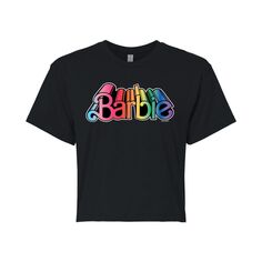 Укороченная футболка Juniors&apos; Barbie Pride Barbie, черный