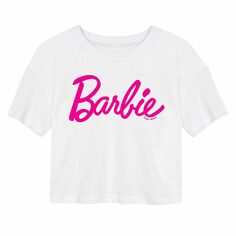 Классическая укороченная футболка с логотипом Barbie для юниоров Barbie, белый