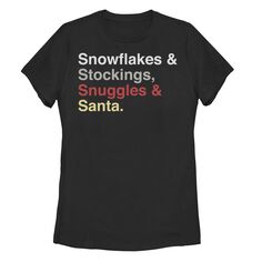 Модные рождественские чулки со снежинками для юниоров, прижимающие к футболке Санта-Клауса Unbranded