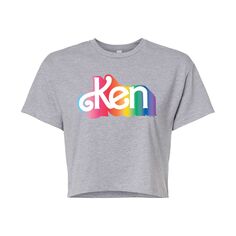 Укороченная футболка с логотипом Barbie Rainbow Ken для юниоров Barbie, серый