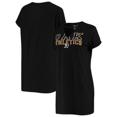 Женская ночная рубашка Concepts Sport черная Oakland Athletics Fairway Unbranded