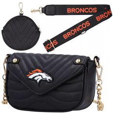Женская сумка Cuce Denver Broncos из веганской кожи с ремешком Unbranded