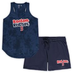 Женский спортивный костюм темно-синего цвета Boston Red Sox размера Cloud с топом на бретелях и шортами, комплект для сна Unbranded