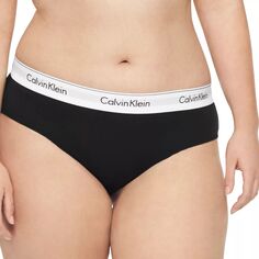 Хлопковые трусики-хипстеры больших размеров Calvin Klein Modern QF5118 Calvin Klein, черный