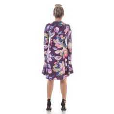 Женское платье с плиссированной юбкой с цветочным принтом 24Seven Comfort Apparel 24Seven Comfort