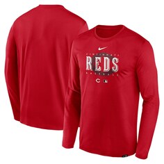 Футболка с длинным рукавом Nike Cincinnati Reds, красный