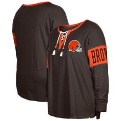 Футболка с длинным рукавом New Era Cleveland Browns, коричневый