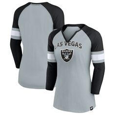 Футболка с длинным рукавом Fanatics Branded Las Vegas Raiders, серый