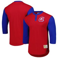 Футболка с длинным рукавом Mitchell &amp; Ness Atlanta Braves, красный