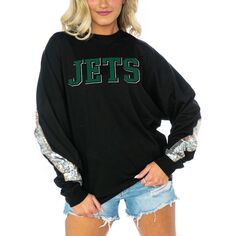 Футболка с длинным рукавом Gameday Couture New York Jets, черный