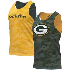 Мужская двусторонняя сетчатая майка FOCO Green/Gold Green Bay Packers