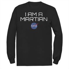 Мужская футболка NASA I Am A Martian с длинными рукавами и графикой с логотипом Licensed Character