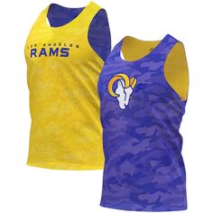 Мужская двусторонняя сетчатая майка FOCO Royal/Gold Los Angeles Rams