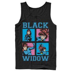 Мужская классическая майка Marvel Black Widow в стиле ретро и комиксов в штучной упаковке