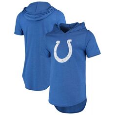 Мужская футболка с капюшоном и логотипом Majestic Threads Royal Indianapolis Colts Primary Tri-Blend