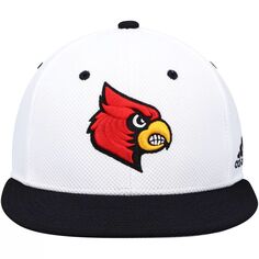 Мужская бейсбольная бейсболка adidas белого/черного цвета Louisville Cardinals On-Field