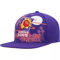 Мужская фиолетовая шляпа Mitchell &amp; Ness Phoenix Suns из твердой древесины, классическая шляпа с изображением азиатского наследия, Snapback