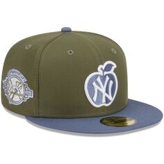 Мужская приталенная кепка New Era оливково-синего цвета New York Yankees 59FIFTY
