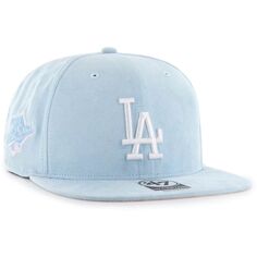 Мужская голубая кепка Los Angeles Dodgers &apos;47 из ультра-замши Captain Snapback