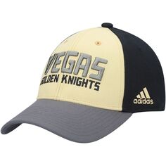 Мужская регулируемая кепка adidas Black Vegas Golden Knights Locker Room