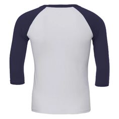 Холщовая мужская бейсбольная футболка с рукавом 3/4 Bella+Canvas