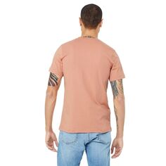Холщовая унисекс трикотажная футболка с круглым вырезом / мужская футболка с коротким рукавом Bella+Canvas