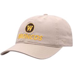 Мужская классическая регулируемая шляпа Top of the World цвета хаки Western Michigan Broncos