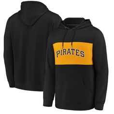 Мужской пуловер с капюшоном из искусственного кашемира Fanatics черного/золотого цвета Pittsburgh Pirates True Classics Team
