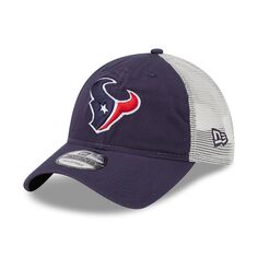 Мужская кепка New Era Navy/Natural Houston Texans Loyal 9TWENTY Trucker Snapback