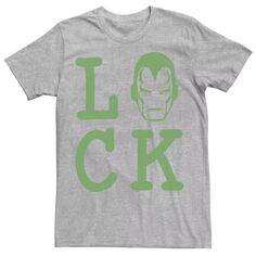 Мужская футболка Marvel Iron Man с большой надписью Luck Licensed Character
