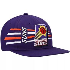 Мужская фиолетовая шляпа Mitchell &amp; Ness Phoenix Suns из твердой древесины в стиле ретро Bolt Deadstock Snapback