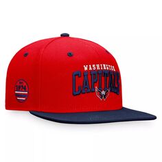 Мужская фирменная красная/темно-синяя кепка Fanatics Washington Capitals Iconic двухцветная бейсболка Snapback