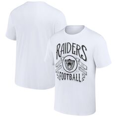 Мужская футболка NFL x Darius Rucker Collection от Fanatics, белая винтажная футбольная футболка Las Vegas Raiders